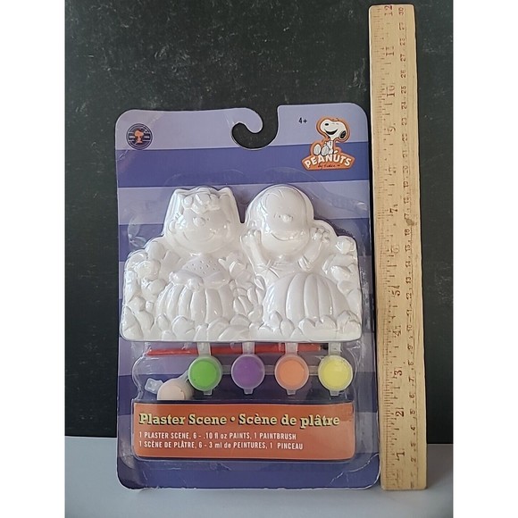 Peanuts Pumpkin Patch Plaster Scene Kid Craft - Picture 10 of 10